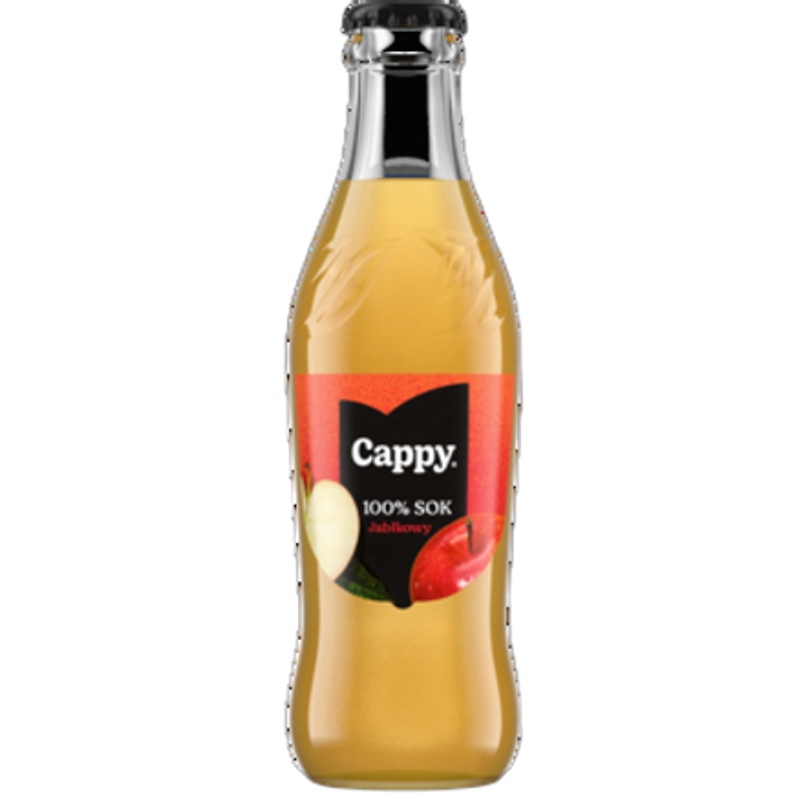 Levně Cappy Jablkový 100% džus 250 ml sklo