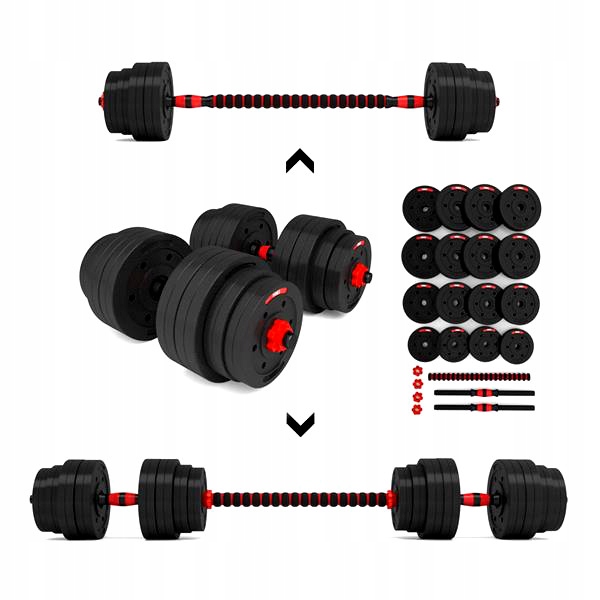 

Hantle sztanga gryf sztangielki 2x20kg Hms Fitness