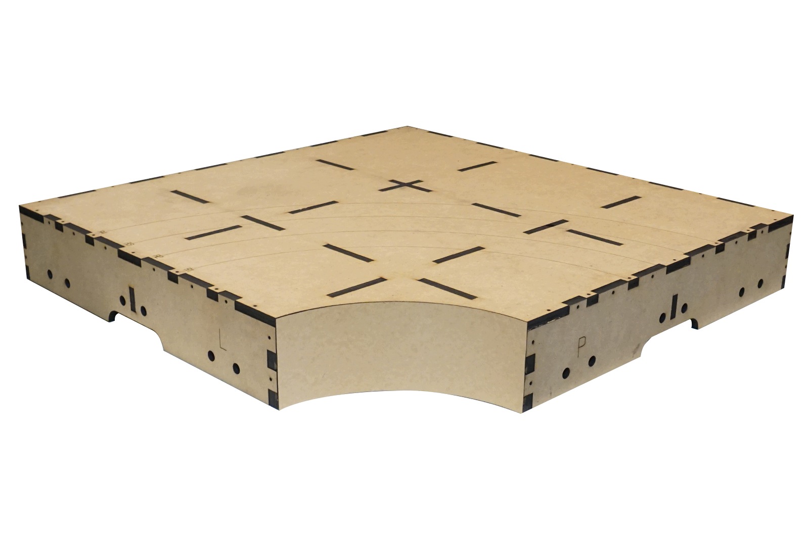 Rohový modul pro Fremo – Mdf – konstrukce železniční makety H0 1:87