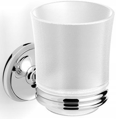 Hrnek na kartáčky do koupelny, závěsný, skleněný