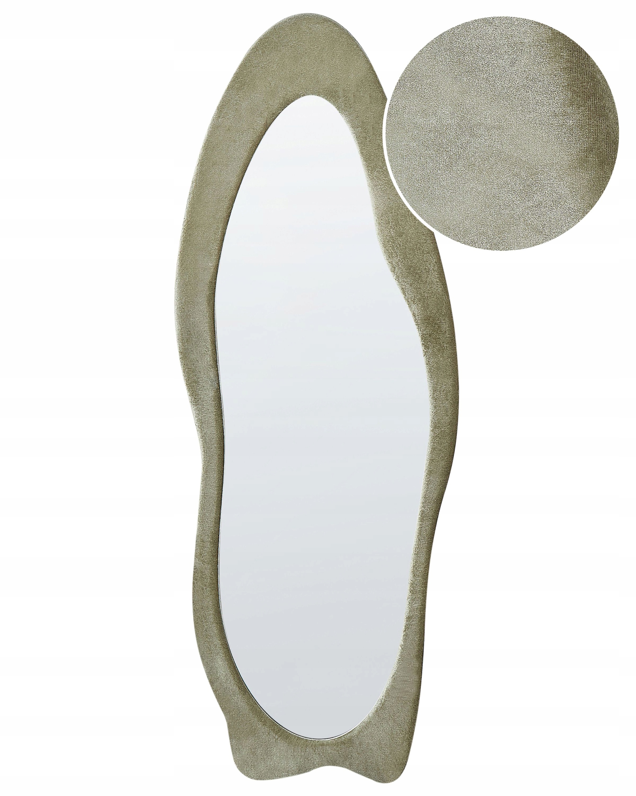 Dekoracyjne lustro ścienne 57x160 cm zielone