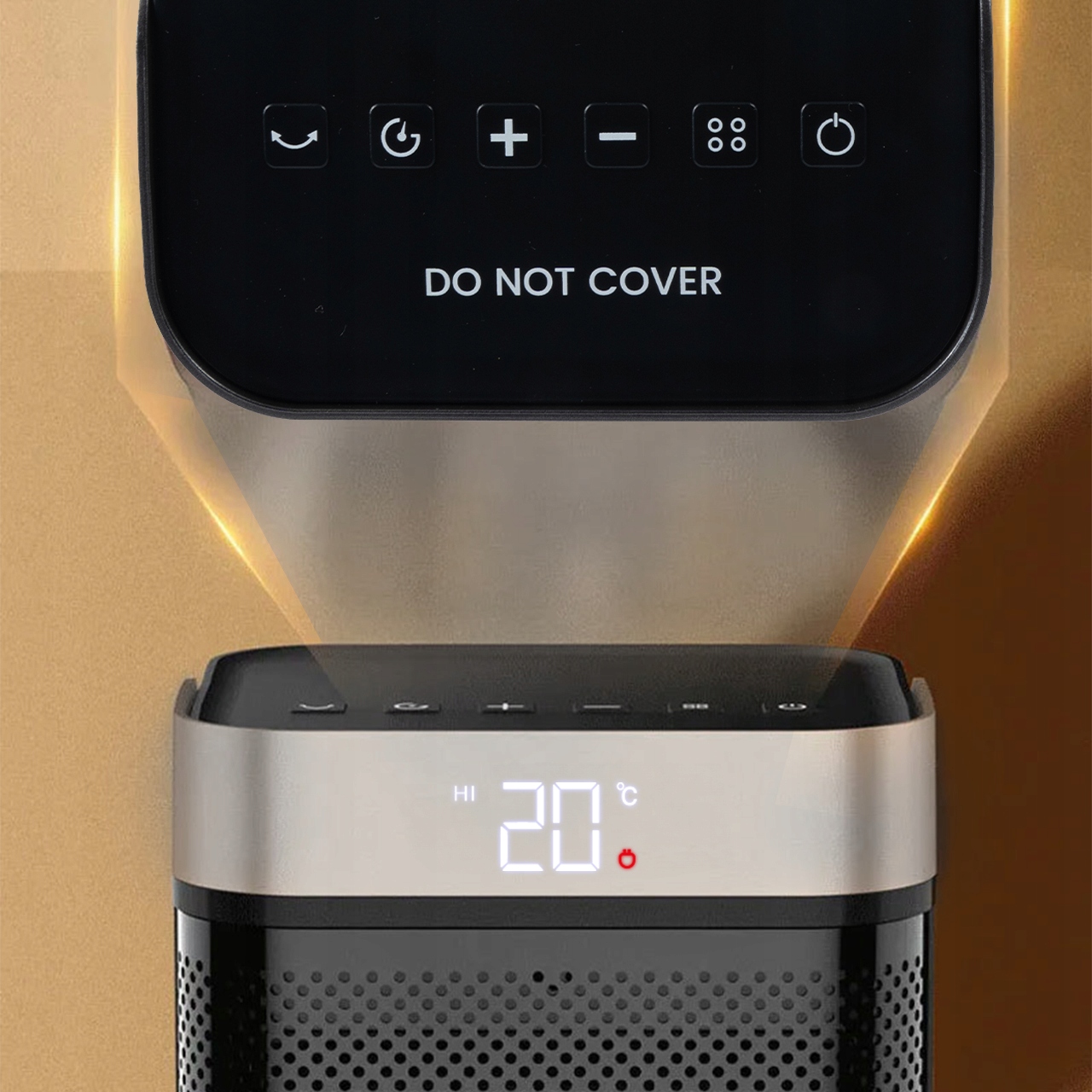 TERMOWENTYLATOR GRZEJNIK ELEKTRYCZNY KOLUMNOWY FARELKA PTC LED 2000W PILOT Funkcje programator czasowy wentylator