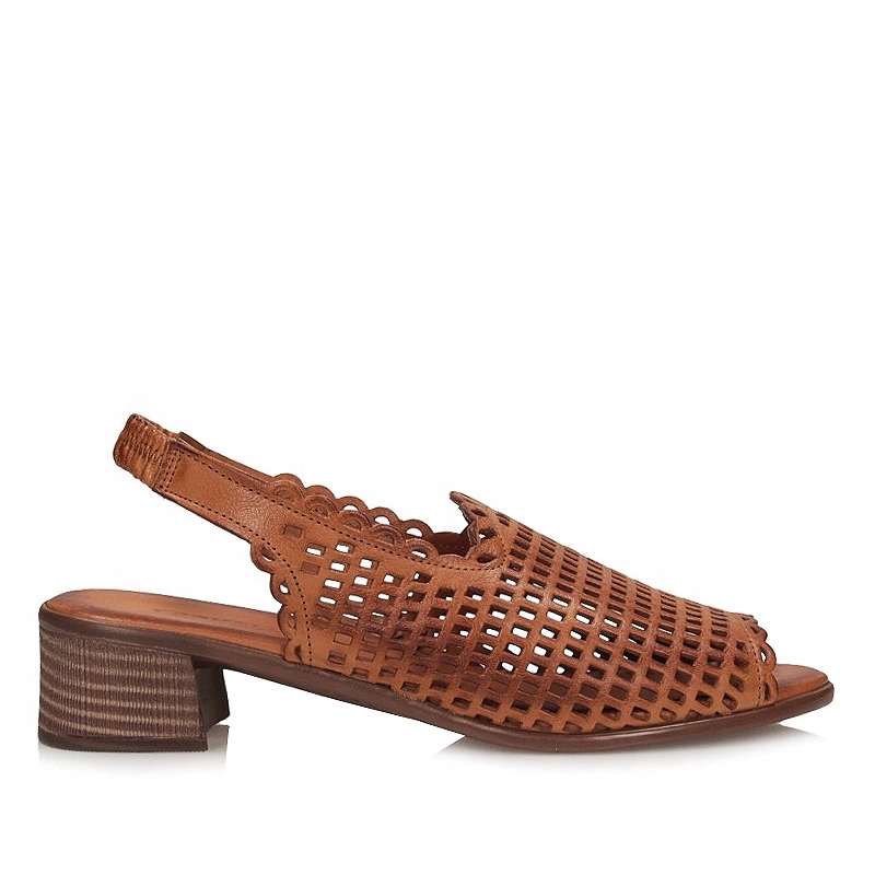 Módní dámské sandály na podpatku T.Sokolski Mir L25-707 Taba Rudé