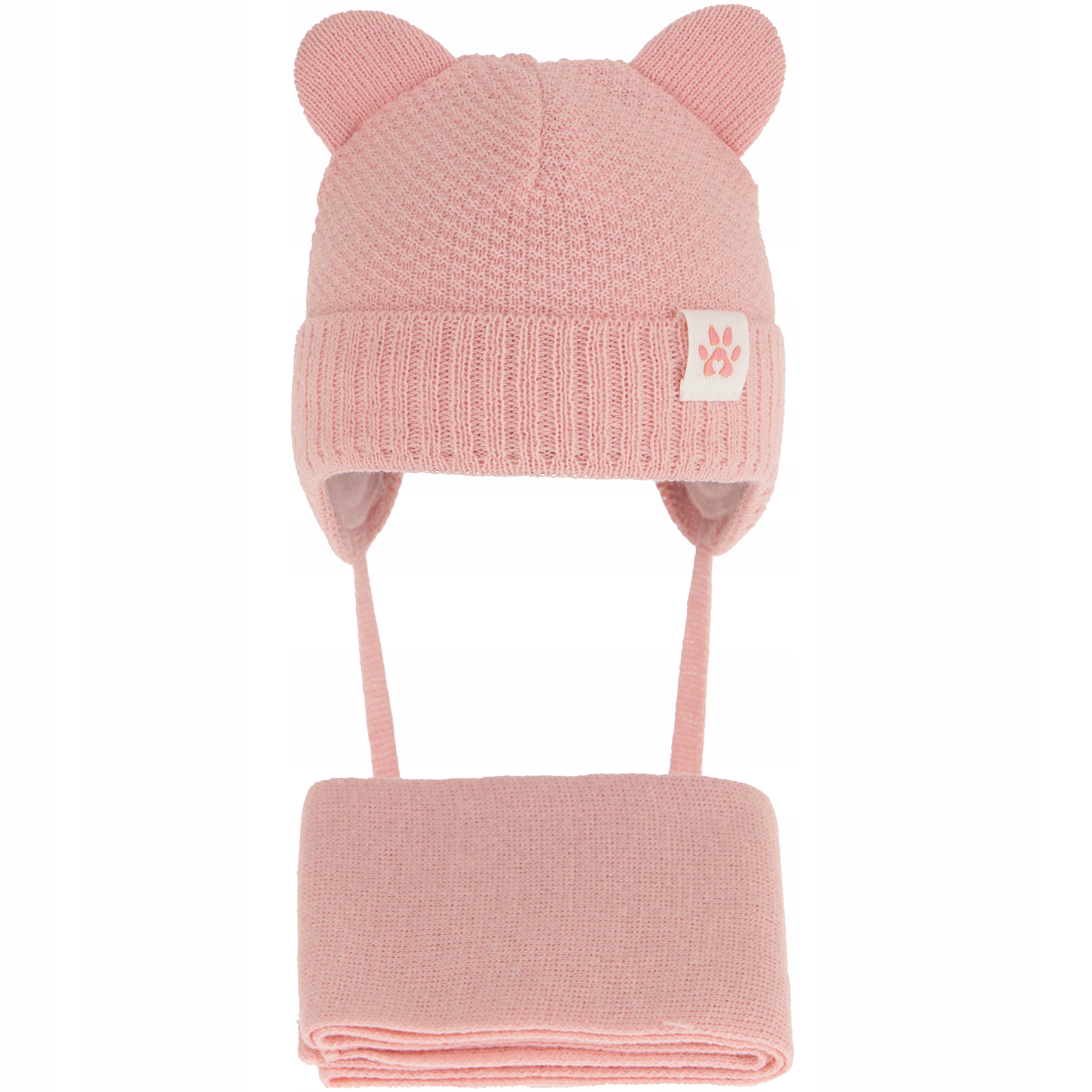 KOMPLET ZIMOWY niemowlęcy CZAPKA I SZALIK 40-42