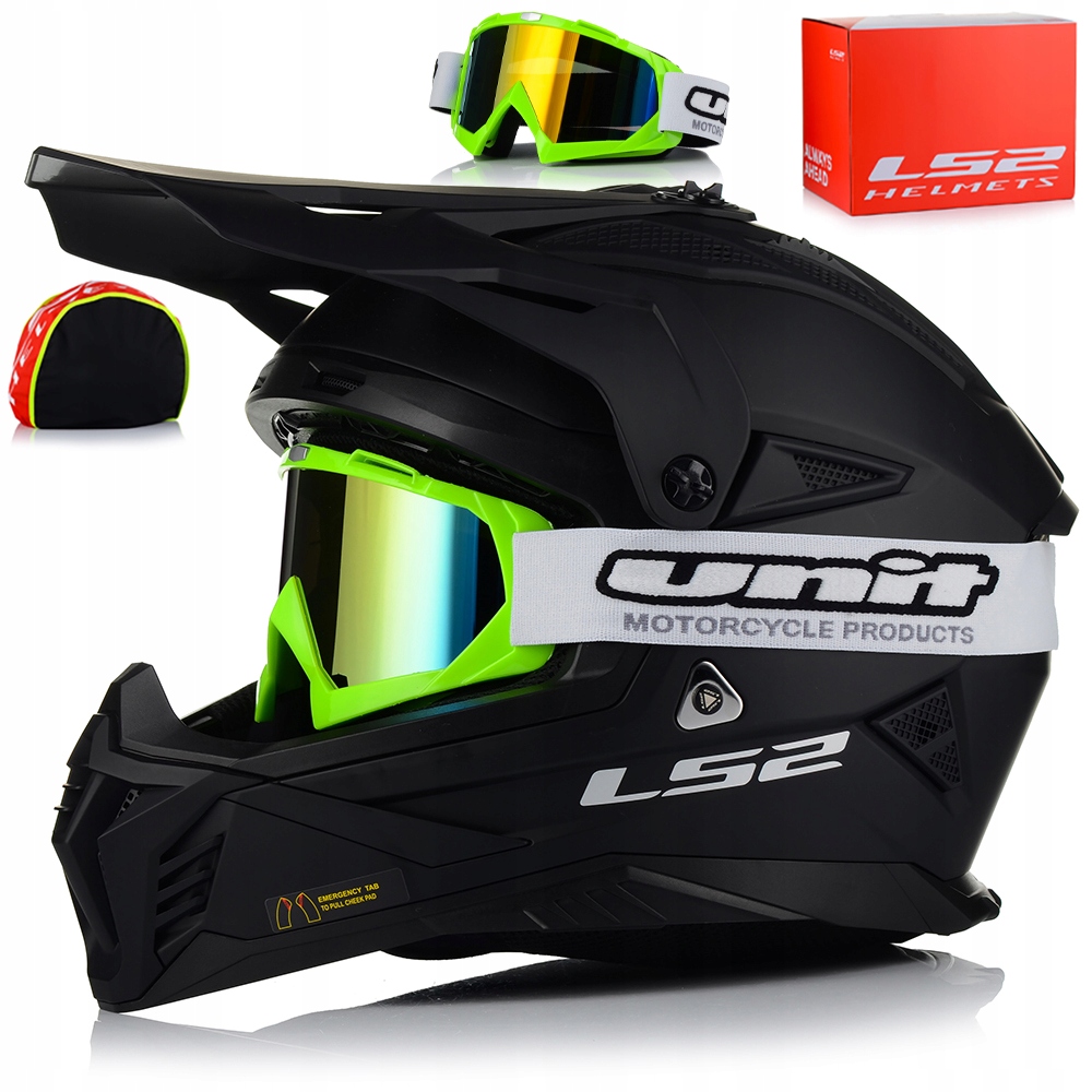 Motocyklová Prilba LS2 MX708 Fast II Okuliare Ľahký Enduro Cross Štvorkolka Atv