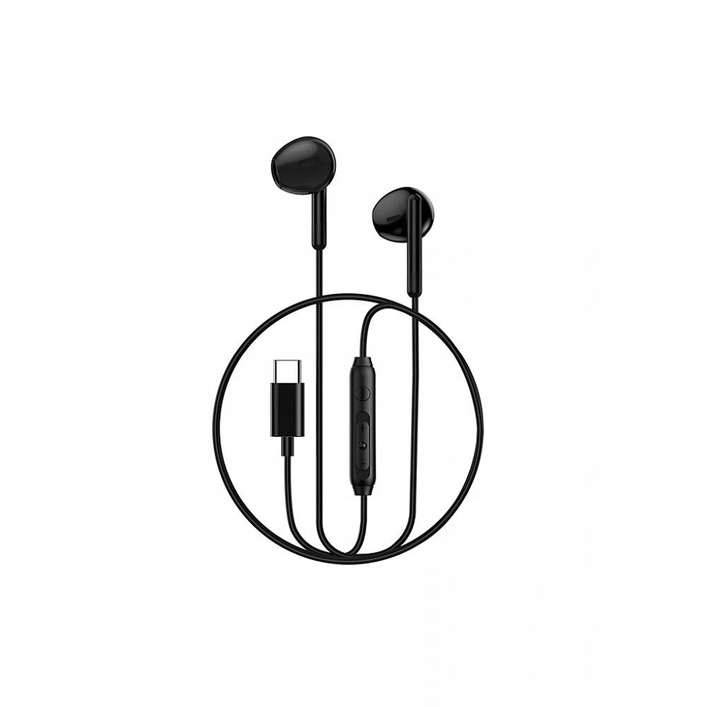 WiWU Słuchawki stereo na kablu EB314 Usb C (dac) czarne