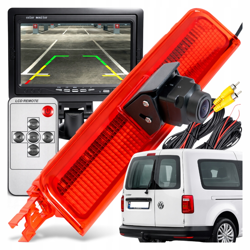 Cúvacia kamera v lampe Stop Ahd Obrazovka Sada Vw Volkswagen Caddy 2003-2015