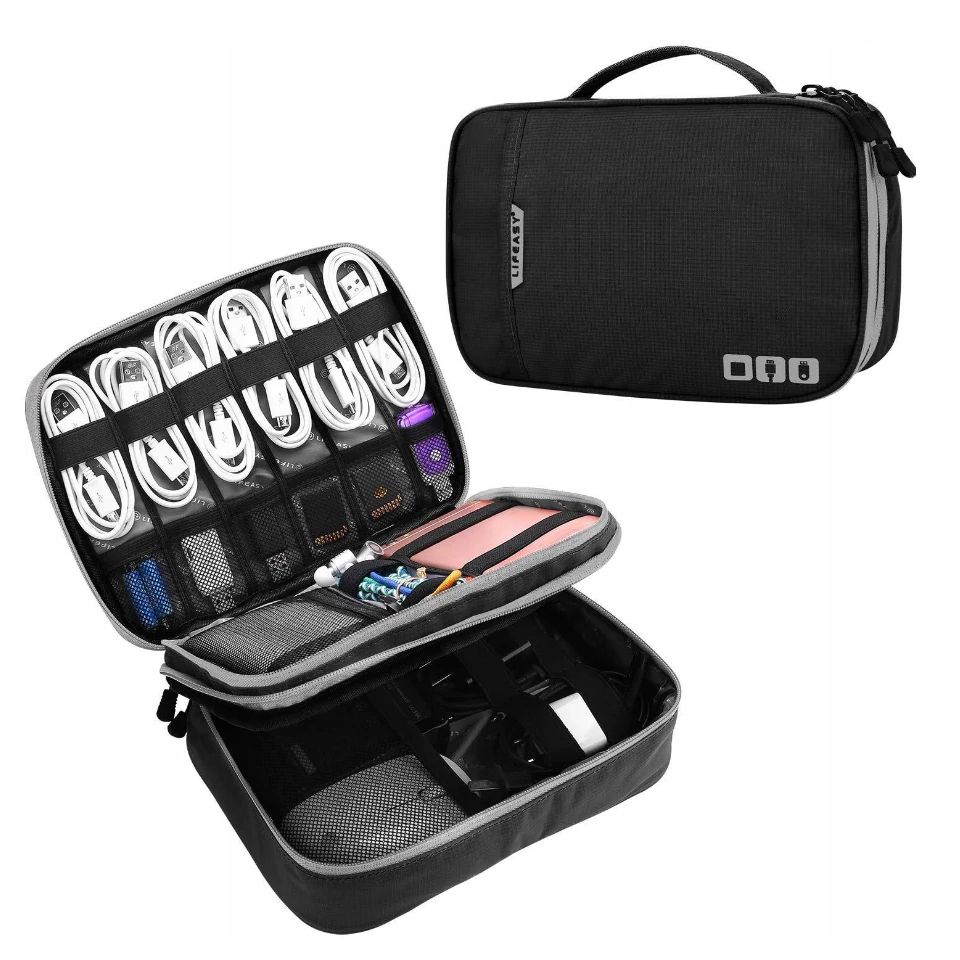 TORBA ETUI ORGANIZER NA KABLE I AKCESORIA XL DUZY