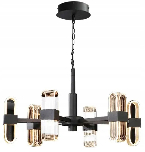 Čierna Závesná Stropná Lampa Led Čierna Toolight