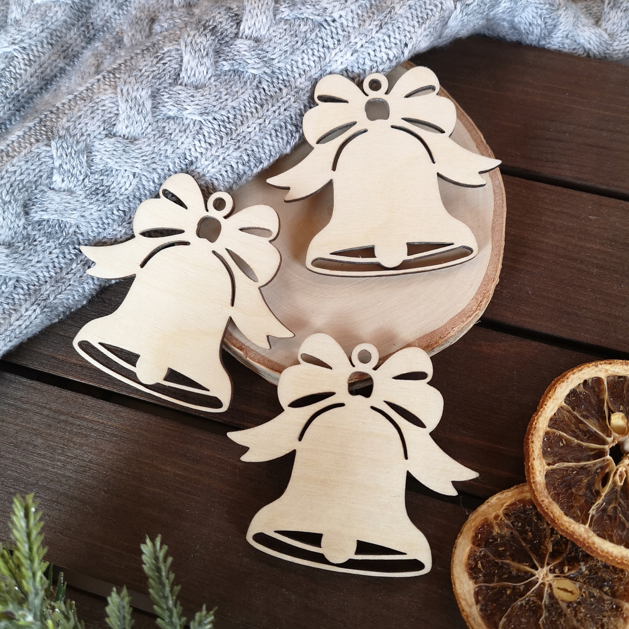 

Mini zawieszka świąteczna komplet 3szt Dzwonki