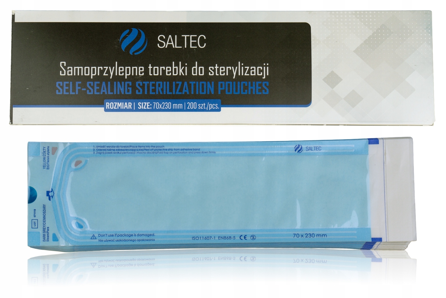 Torebki do sterylizacji Saltec 70X230mm 1op/200szt
