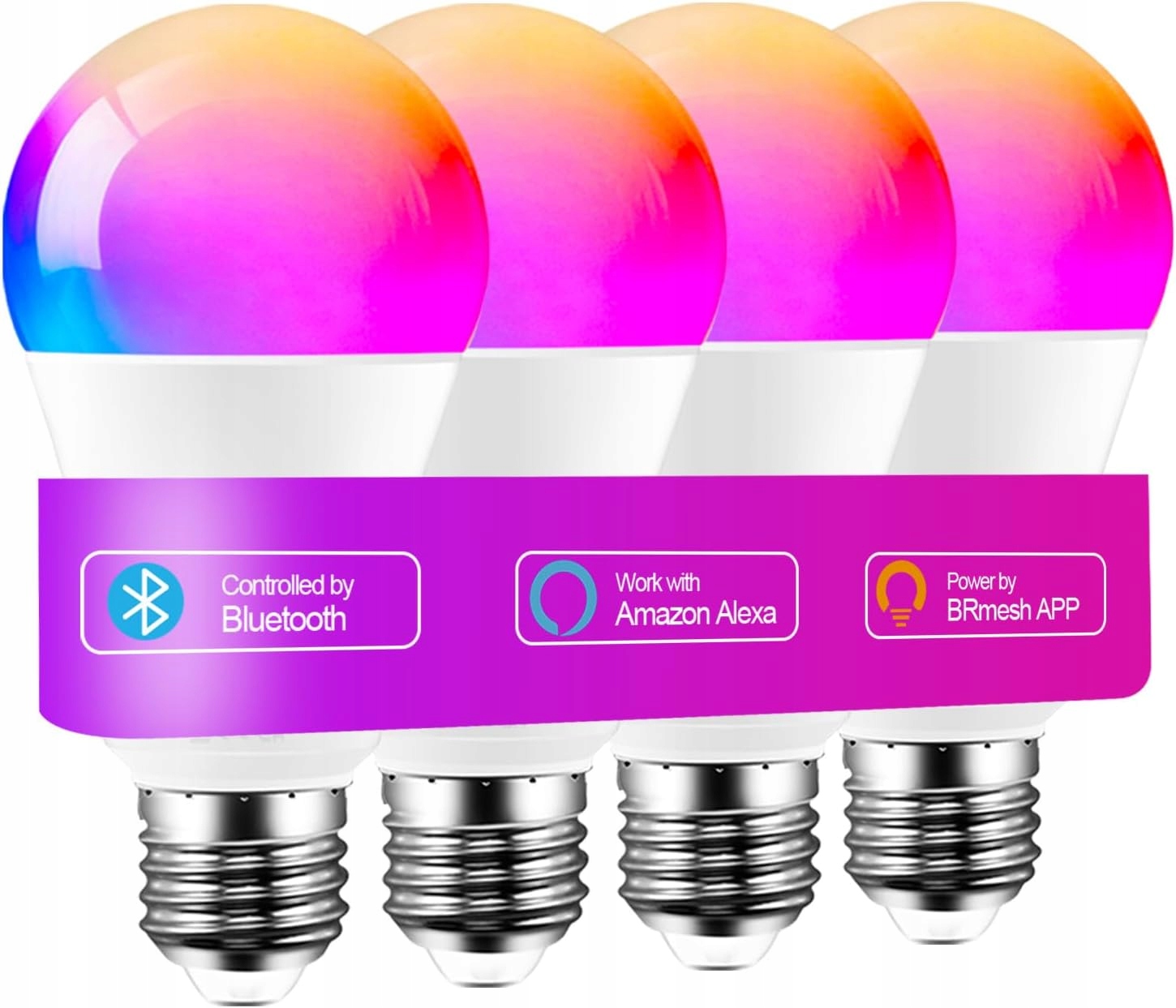 Led žárovky E27 Alexa, Rgb Cct, 12W, 2700K–6000K 4 Kusů