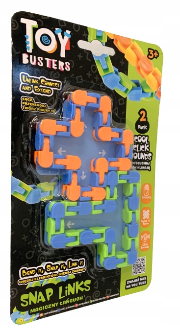 Snap Linkz Magiczny łańcuch 2szt antystresowy Rodzaj Fidget Spinner
