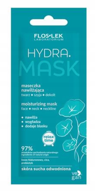 Floslek Hydra Hydratační maska na obličej, krk, dekolt, 6 ml 1 ks