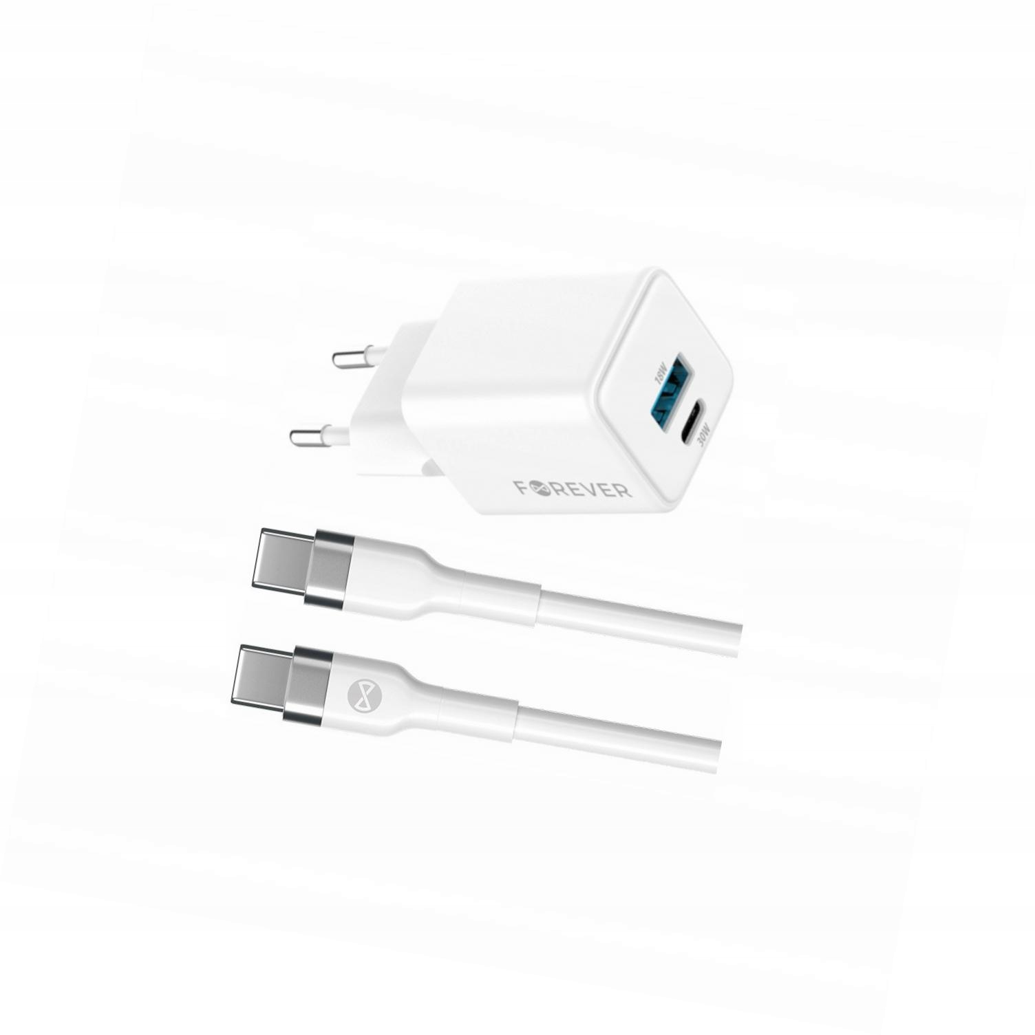 Szybka ładowarka GaN 30W 2 wejścia długim z kablem 2m do Oppo A72