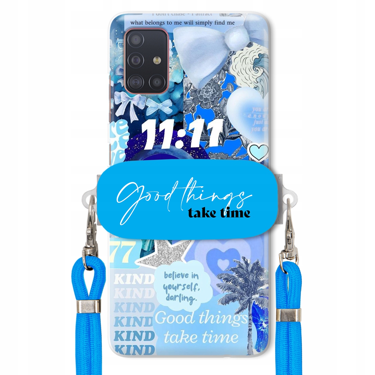 Puzdro pre Samsung A51 Držiak Crossbody vodítko Good Things Take Time Lata