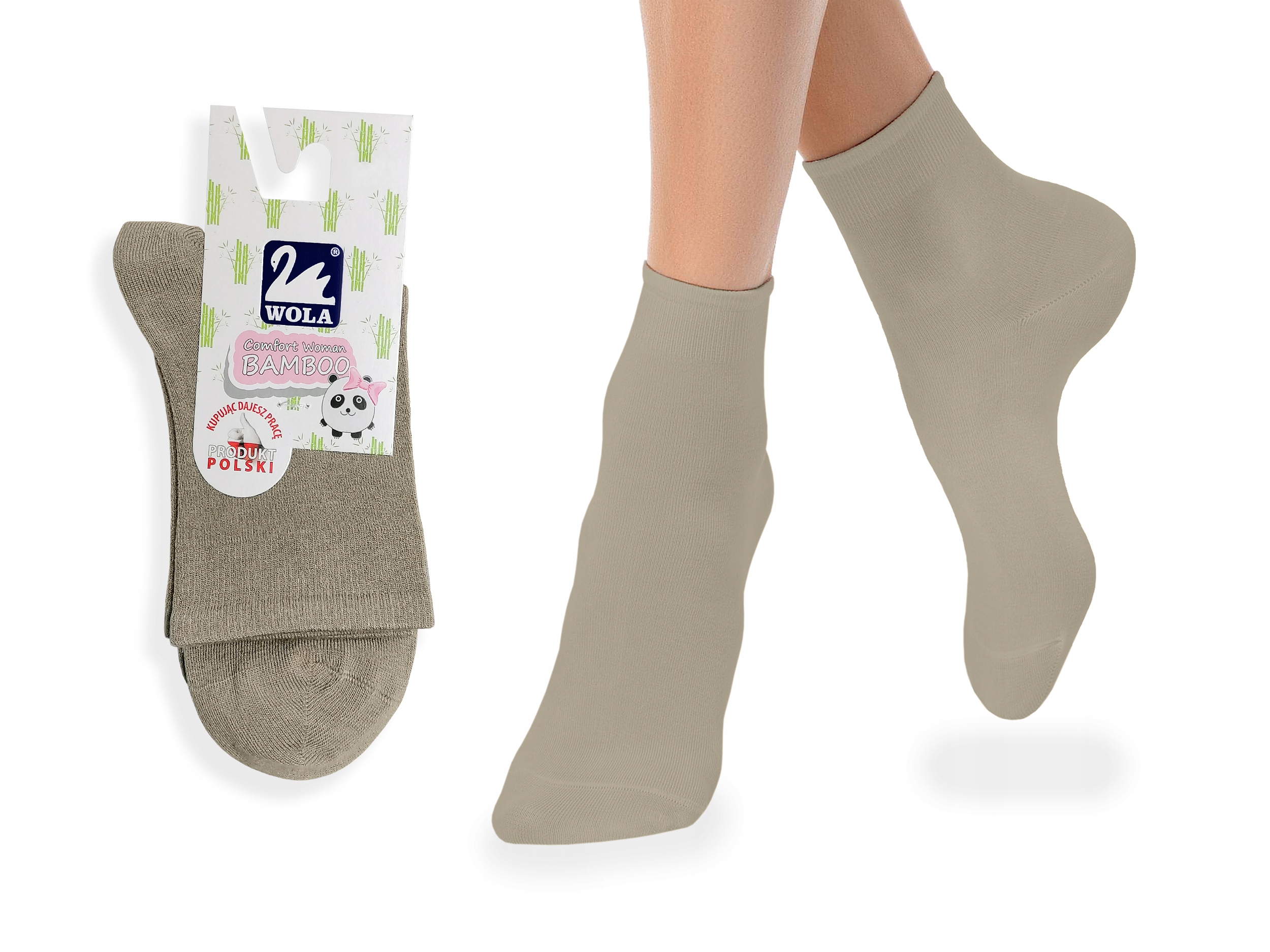 

Skarpety bezuciskowe Wola Bambus Beige E28, 39-41