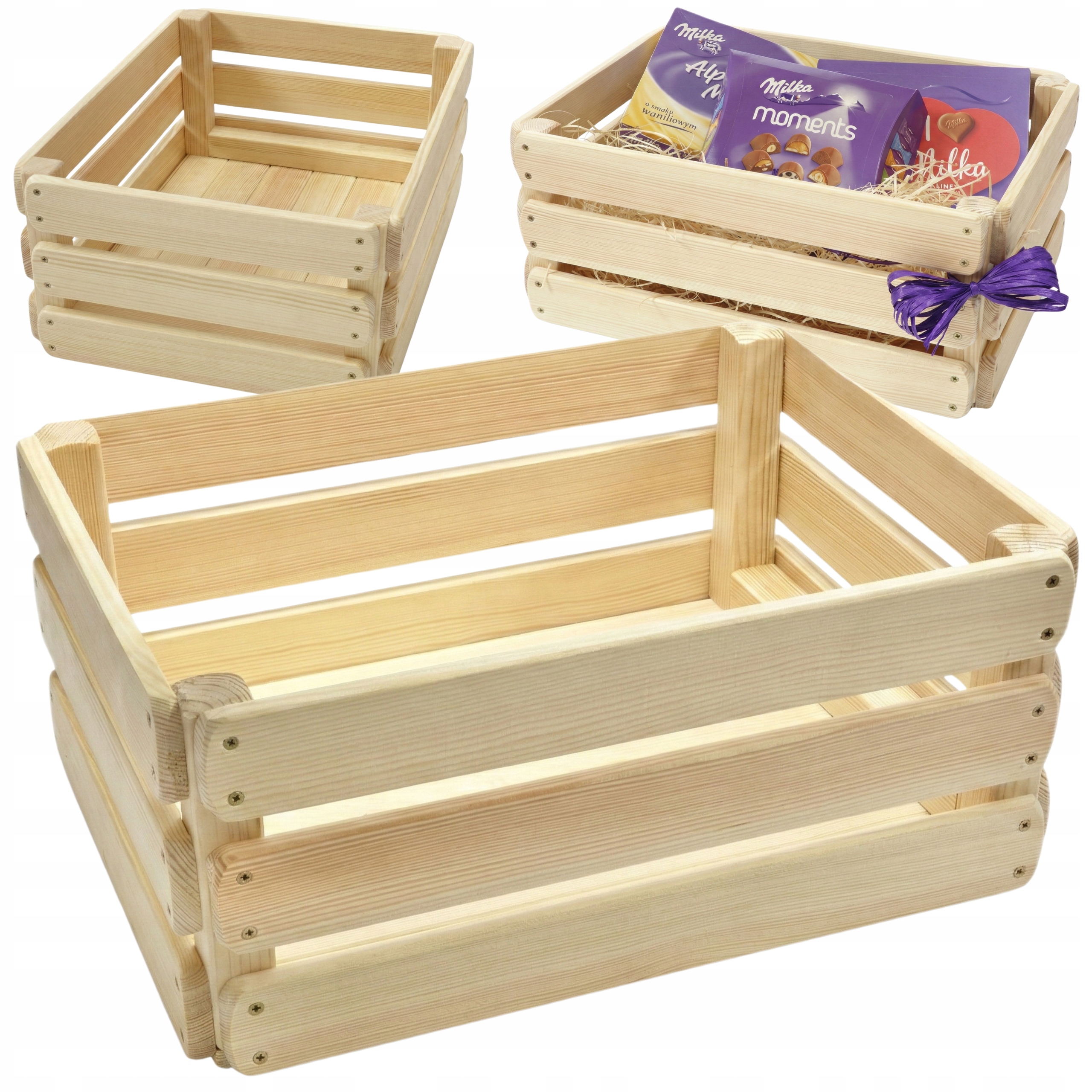 Dárkový košík Dárková krabička Dřevěná krabička Kvalita