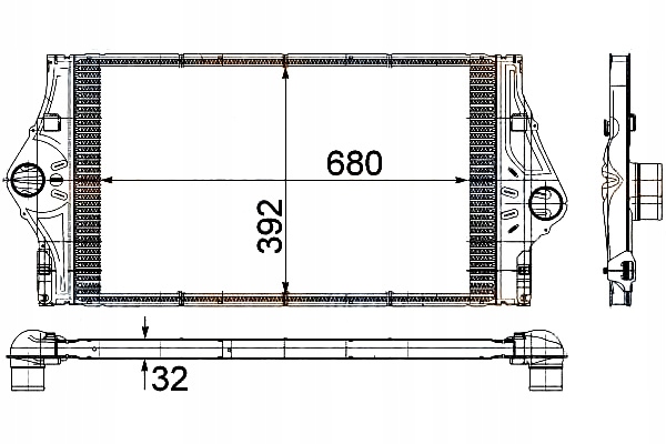 HELLA INTERCOOLER 8200075810 187002N RT4363 RTA436 Producent części Hella
