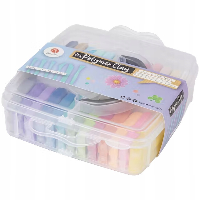 MODELINA GLINA GLINKA TERMOUTWARDZALNA 26x20g POLIMEROWA KOLOROWA ŁOPATKI Kod producenta 802350LX