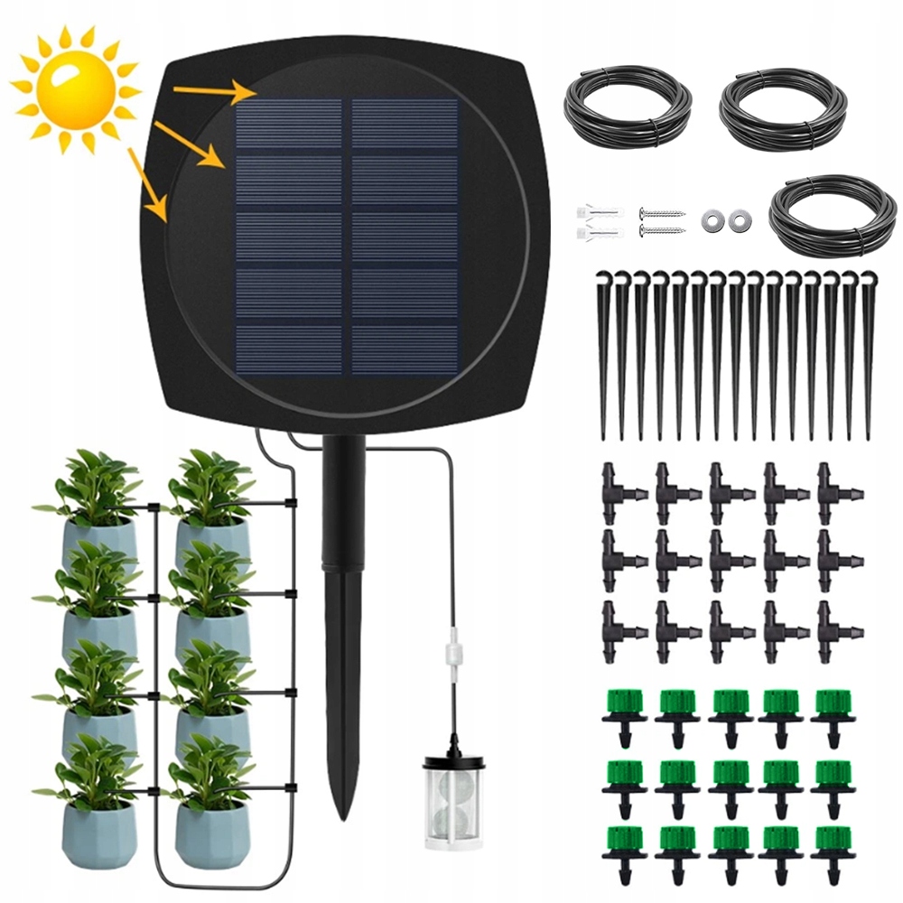 Solarny Automatyczny System Nawadniania Timer Do Ogrodu Szklarni Balkonu