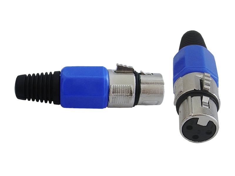 

Gniazdo Xlr mikrofonu 3p na kabel Niebieskie (3036