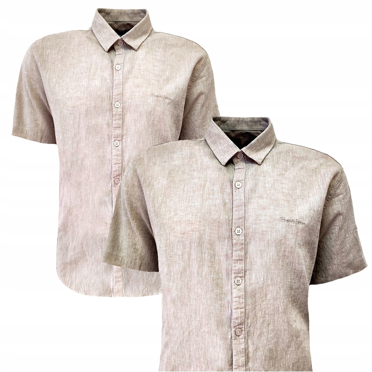 Pánská sportovní košile bavlna letní casual Beige XXL Bagarda