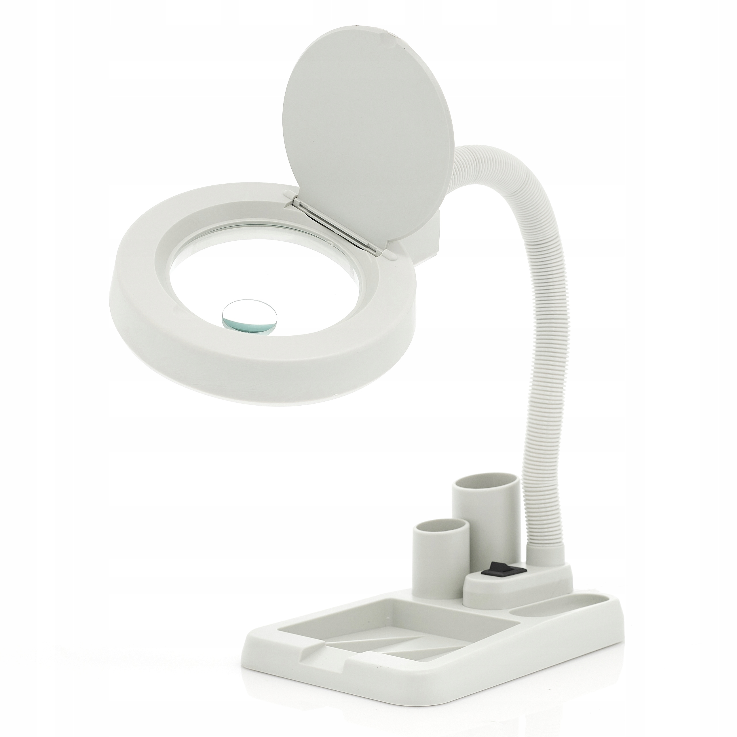 LAMPA LUPA POWIĘKSZAJĄCA SERWISOWA KOSMETYCZNA LED NA BIURKO 2w1 GĘSIA SZYJ