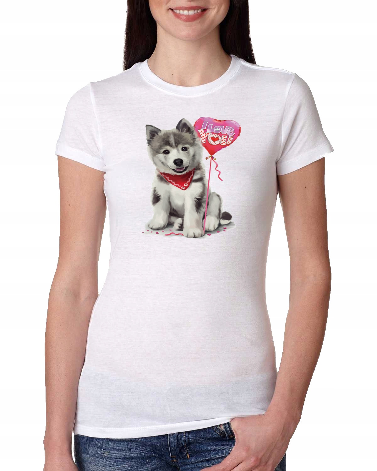 

Damska Koszulka Husky Prezent Pies L 0926