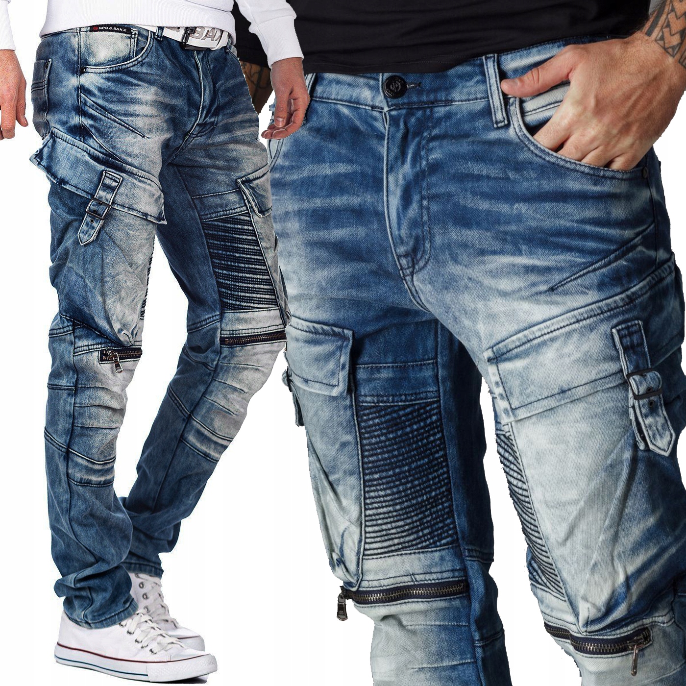 Pánské kalhoty Džíny Kapsáče Cargo Zámky Přetíratelné