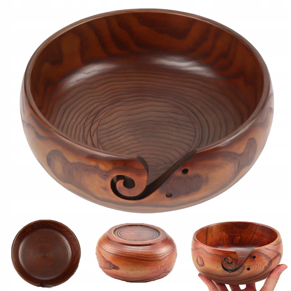 Dřevěná Miska Na Háčkovací Přízi Pro Domácí Dekoraci 17CM