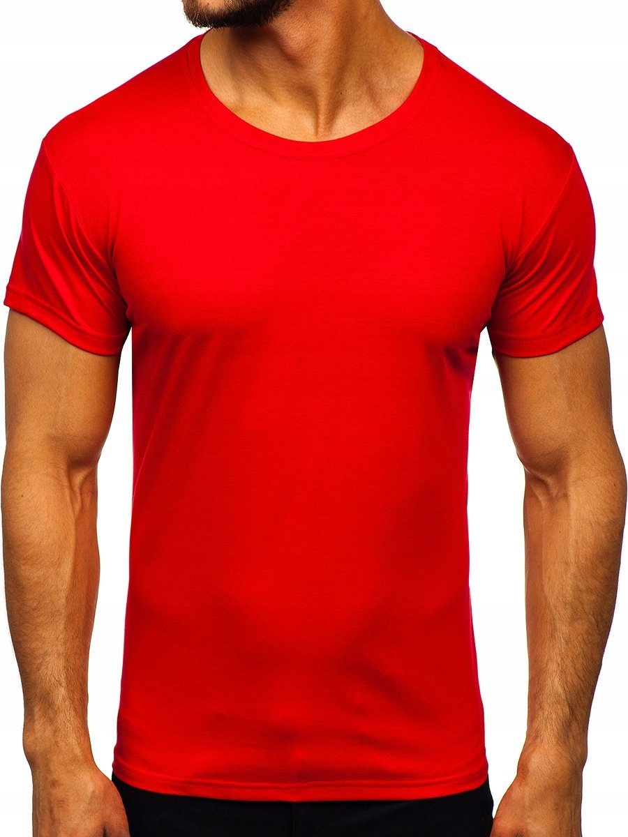 

T-shirt Męski Bez Nadruku Czerwony 2005 Denley_l
