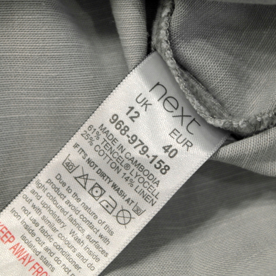 NEXT _ LNIANA MODNA KOSZULA Z LOGO _ L/XL Wzór dominujący bez wzoru