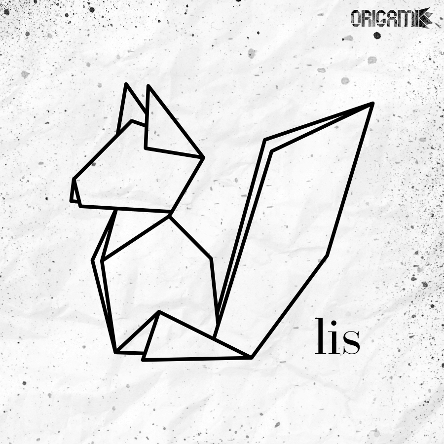 Liška dřevěná dekorace Origami 80 cm do domácnosti