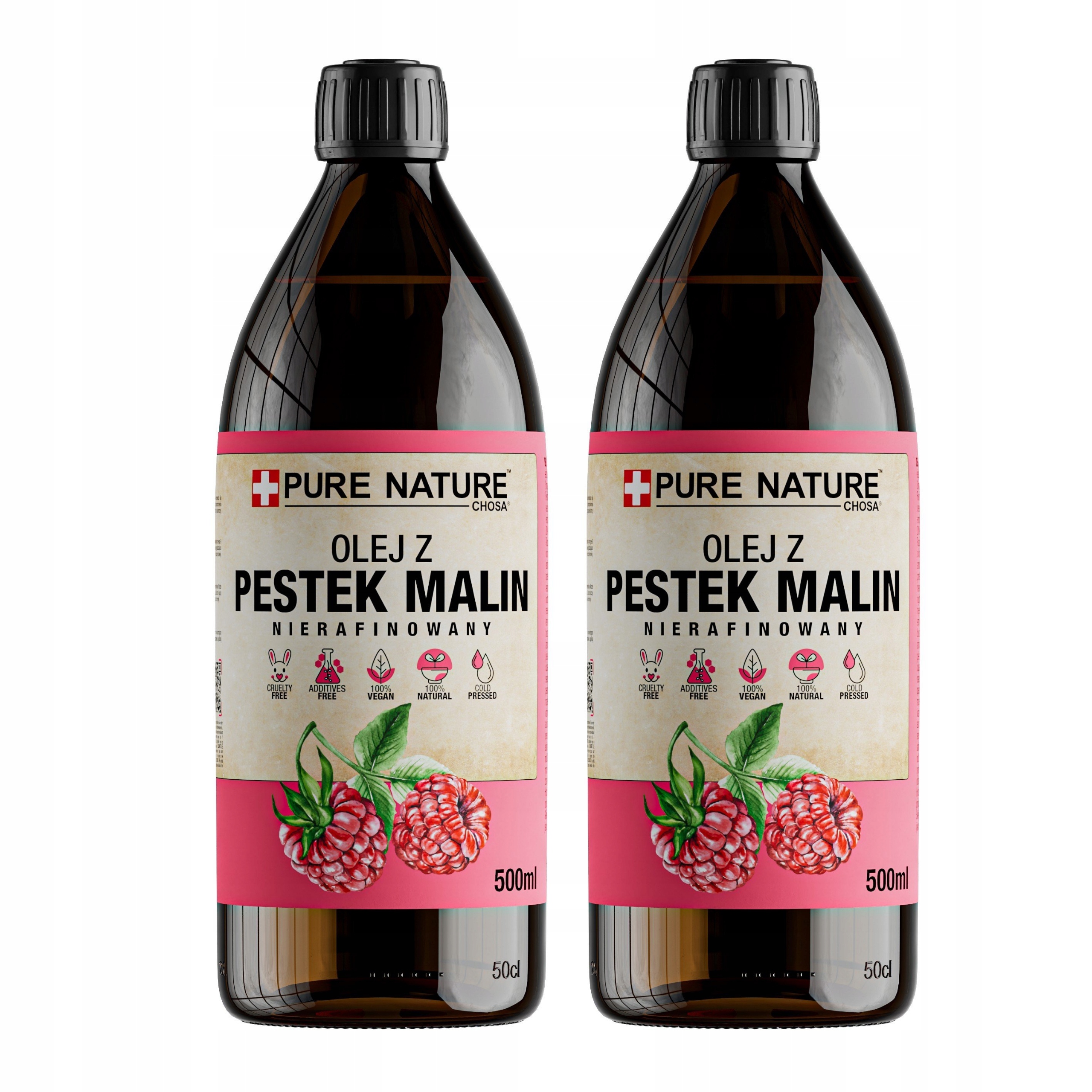 Olej Z Malinových Jader Nerafinovaný Přírodní Za Studena Lisovaný 2x 500 ml