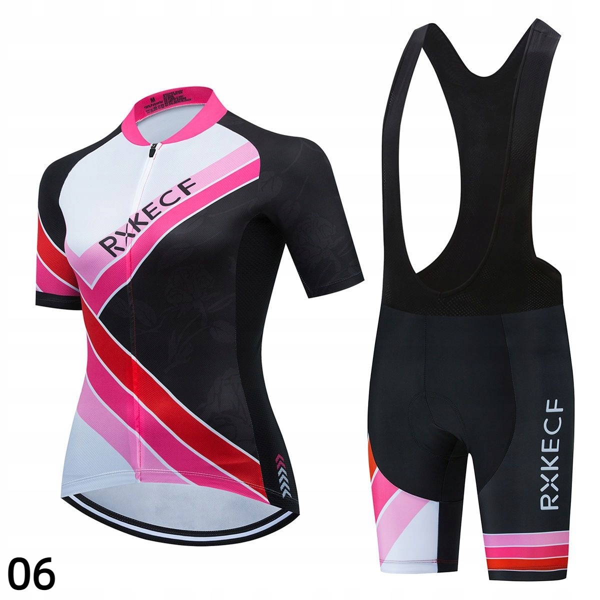 STRÓJ ROWEROWY DAMSKI KOLARSKI ODZIEŻ SPORTOWA Materiał dominujący poliester