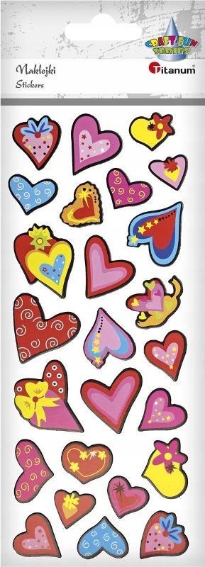 

Serca naklejki piankowo-papierowe 3D 487002