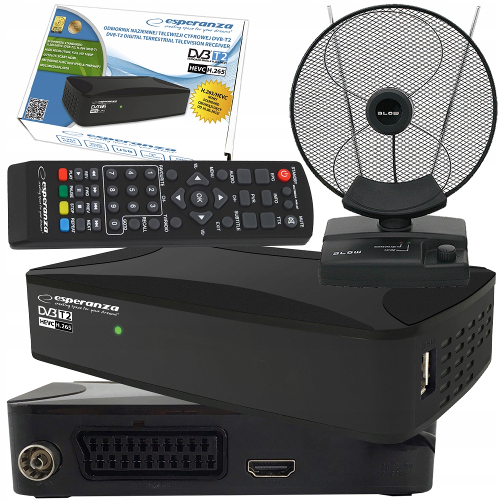TUNER CYFROWY DEKODER DVB-T2 H.265/HEVC + ANTENA - Sklep, Opinie, Cena ...