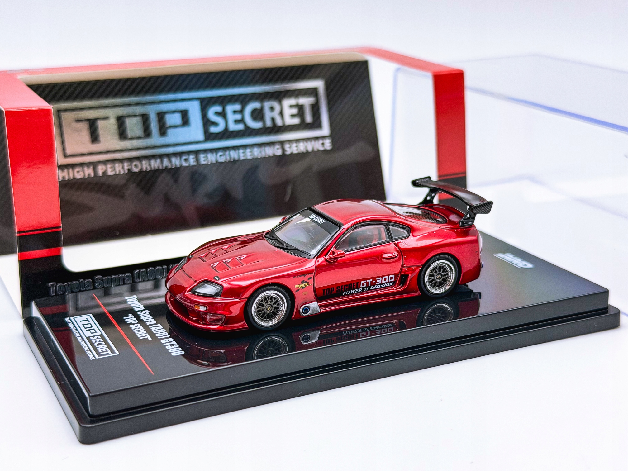Inno64 1:64 Toyota Supra A80 GT300 Top Secret RED