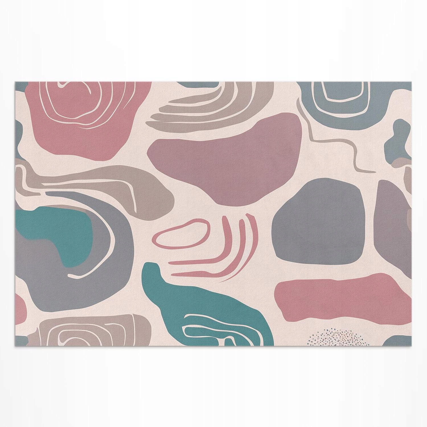 Pvc koberec Patio Rozmer: 120 x 80 cm Abstrakcia boho pastelové škvrny tvary