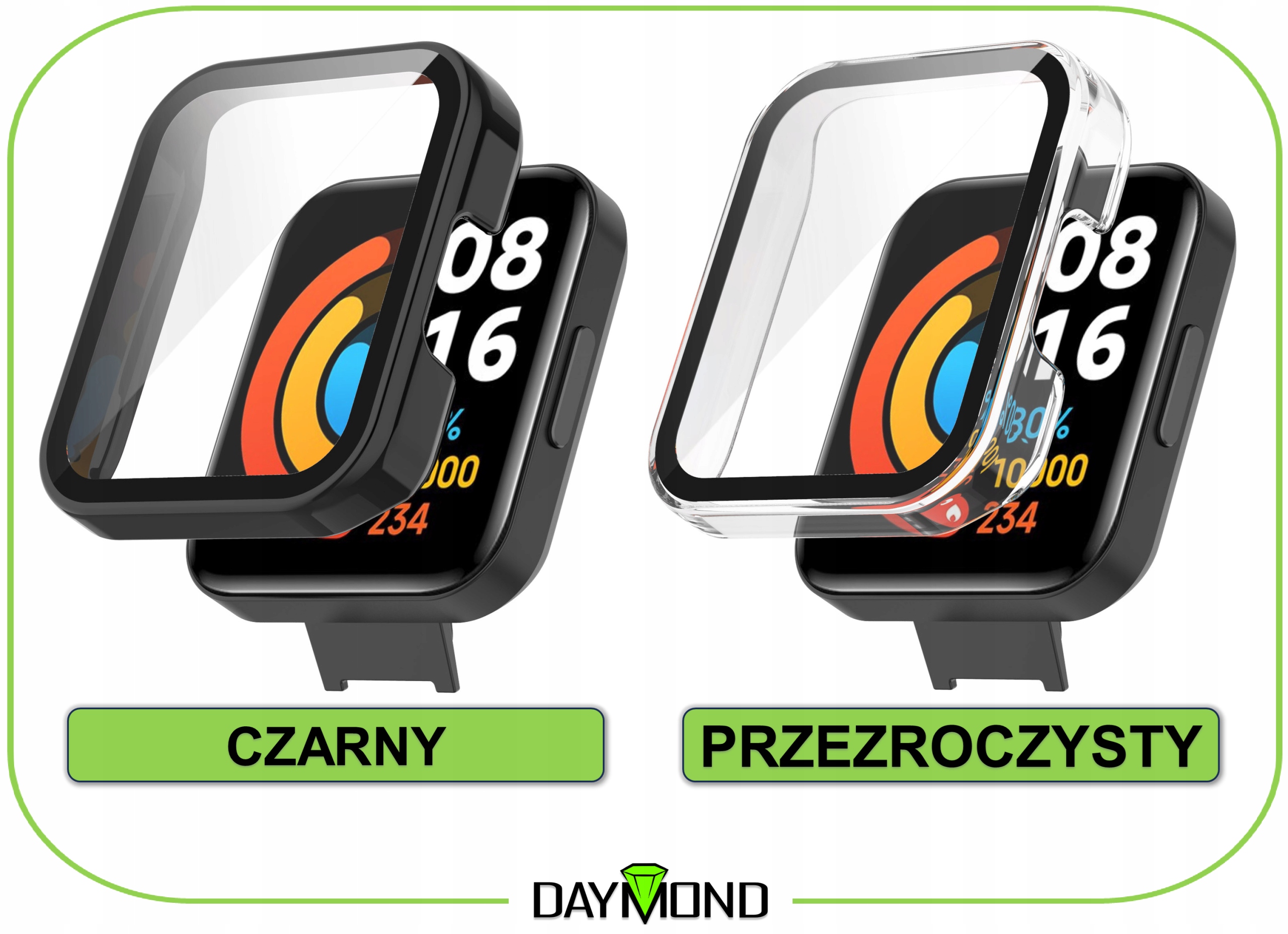 ETUI OCHRONNE + SZKŁO HARTOWANE 2w1 DO XIAOMI REDMI WATCH 2 LITE / KOLORY Marka inna