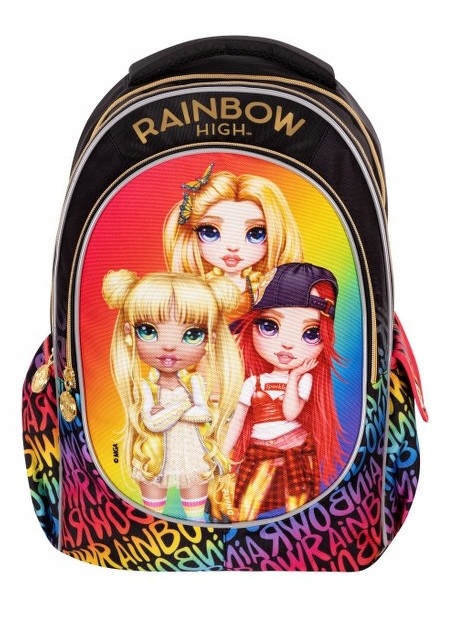 TORNISTER TRZYKOMOROWY RAINBOW HIGH GOLDEN ASTRA