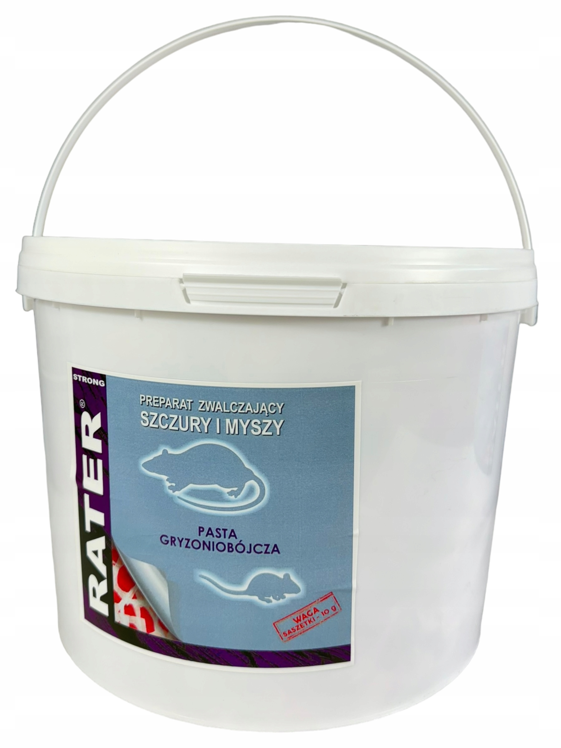 Rater Strong 3kg Pasta Trutka gryzoniobójcza Wiadro preparat szczury myszy