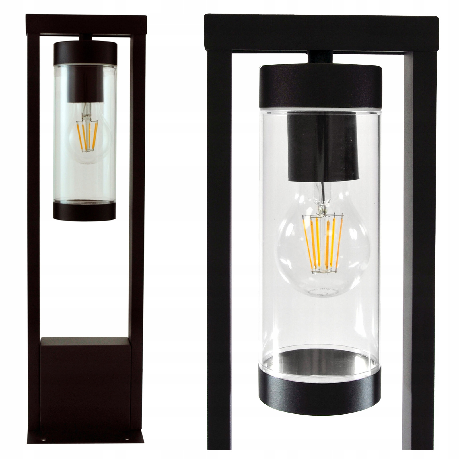 Venkovní zahradní lampa Stojící sloupek E27 50 cm IP44 Černá