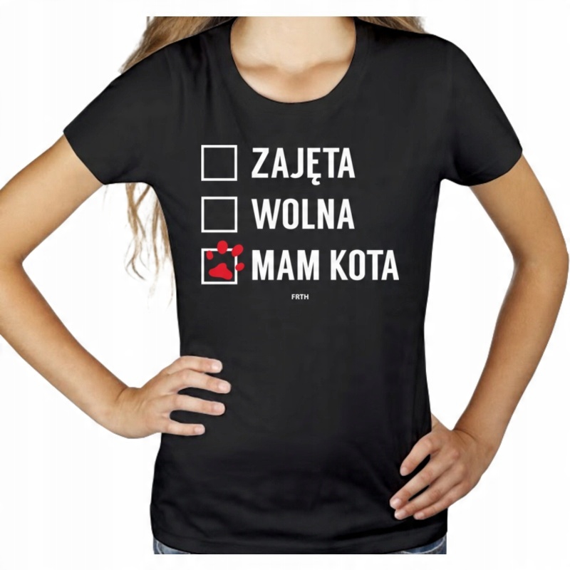 

Zajęta wolna mam kota kociak kociara koszulka