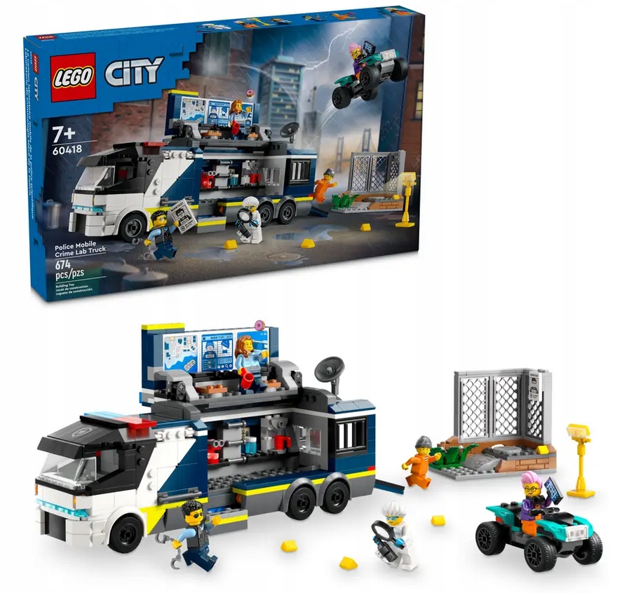 Lego City 60418 Policejní kamion s kriminální laboratoří stavebnice