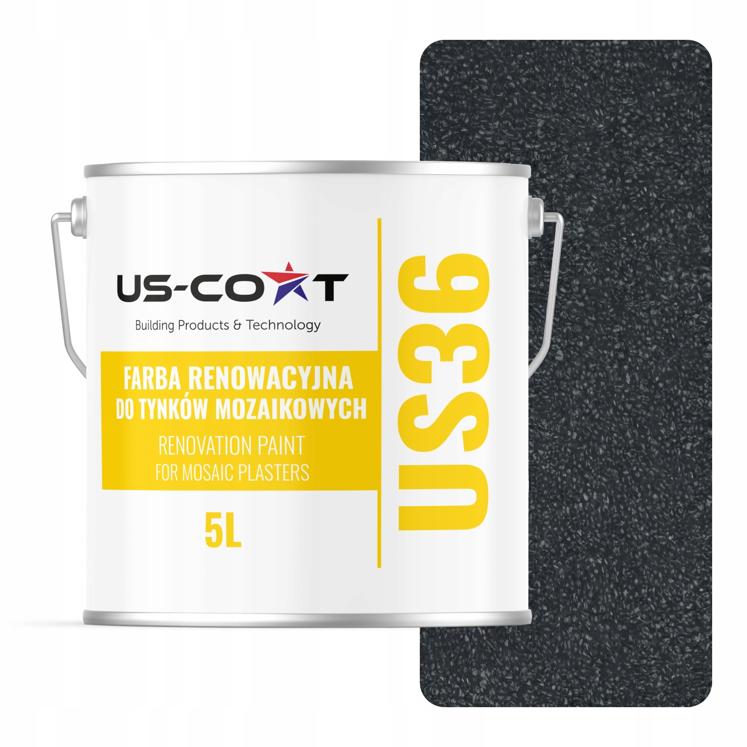 Renovačná farba na mozaikovú omietku 5L Rýchla obnova Antracit RAL7016