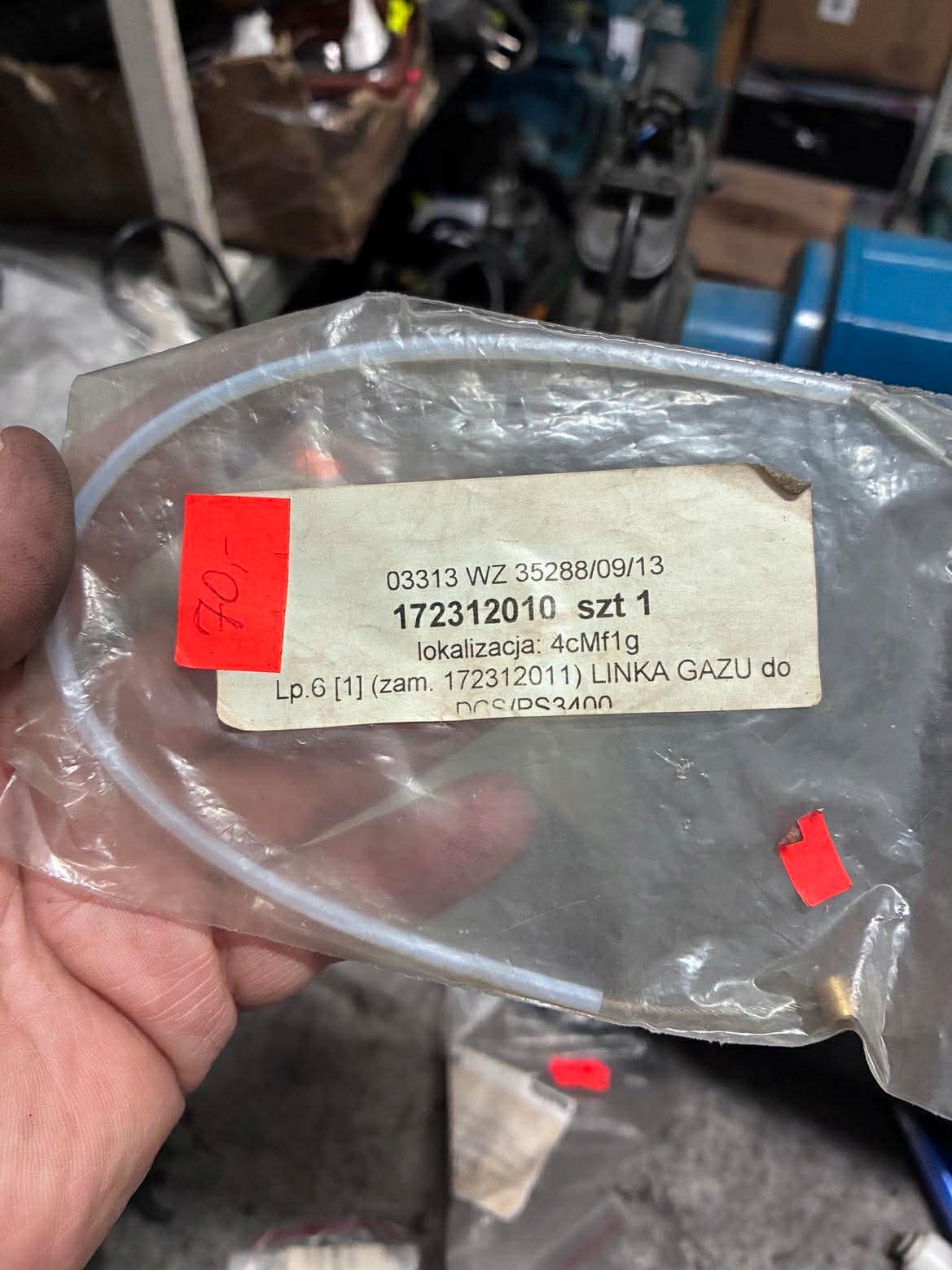 Náhradní díl pro PS3400TH – plynové lanko 172312010