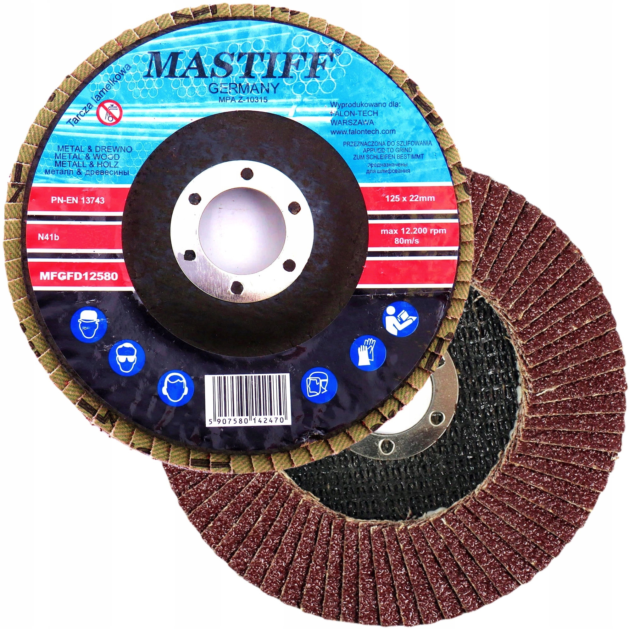 TARCZA DO SZLIFOWANIA LAMELKOWA LAMELKA 125mm P80