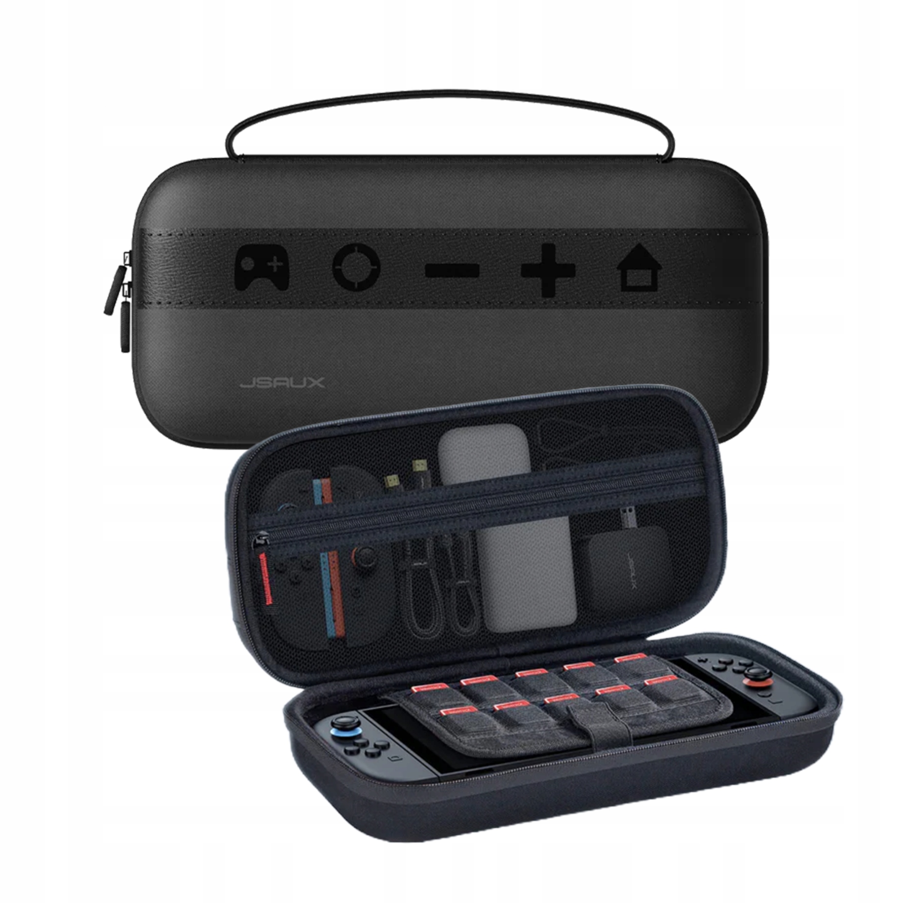 Przenośne Etui Mega Carry Case JSAUX do konsoli Nintendo Switch 2 Czarne